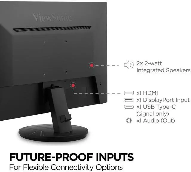 Alt view image 20 of 20 - ViewSonic VX2716A 27 Inch 1080p 1ms 120Hz IPS Gaming Monitor with Eye Care, USB C, HDMI 1.4, and DisplayPort Inputs