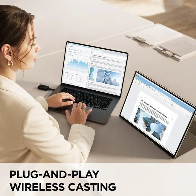 Alt view image 18 of 20 - ViewSonic VG1656N 16" 1200p IPS Wireless Portable Monitor with 2 Way Powered 60W USB C, Built-in 4000 mAh Battery and Stand with Smart Cover