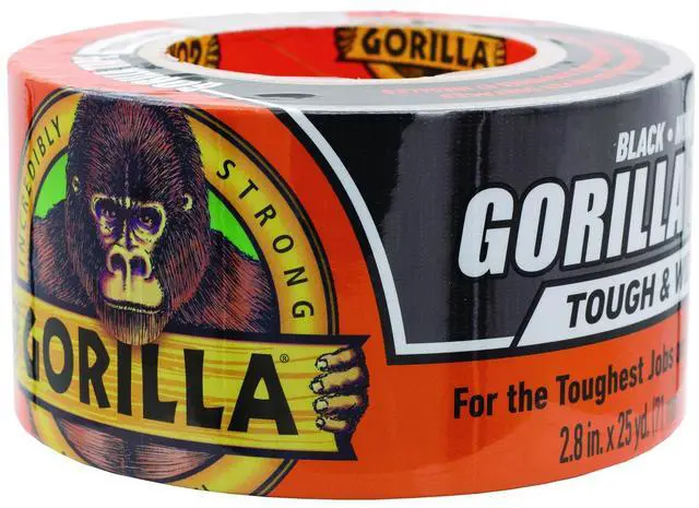 Alt view image 3 of 8 - Gorilla Tape 3" Core 2.88" x 25 yds Black 106425