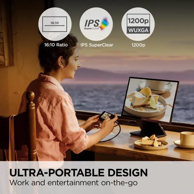 Alt view image 18 of 20 - ViewSonic VP1656 15.6 Inch 1080p IPS Portable Monitor with 2 Way Powered 40W USB C, Pantone Validated, Factory Calibrated, Built in Ergonomic Stand with Protective Cover