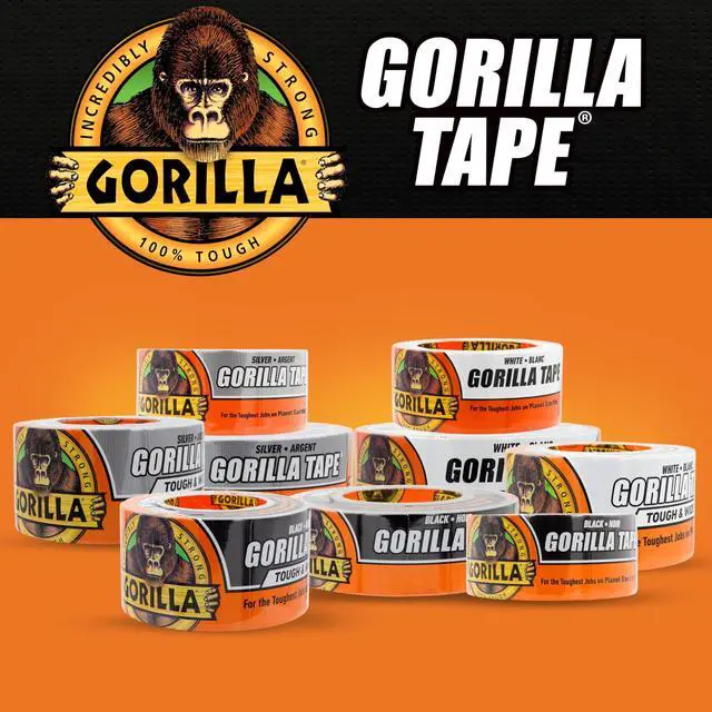 Alt view image 7 of 8 - Gorilla Tape 3" Core 2.88" x 25 yds Black 106425