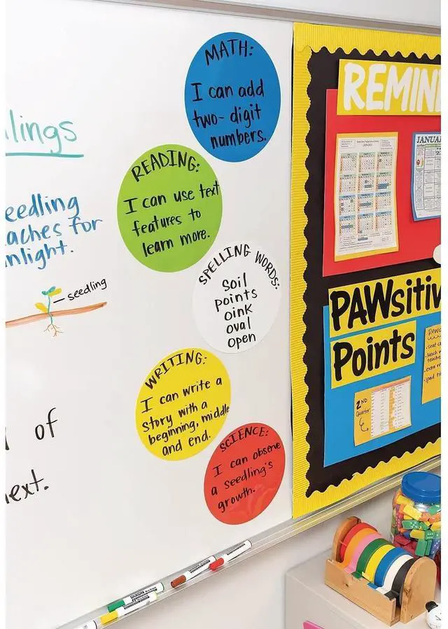 Alt view image 3 of 5 - Self Stick Dry Erase Circles 10" x 10" Assorted Surface 10/Pack PAC9012