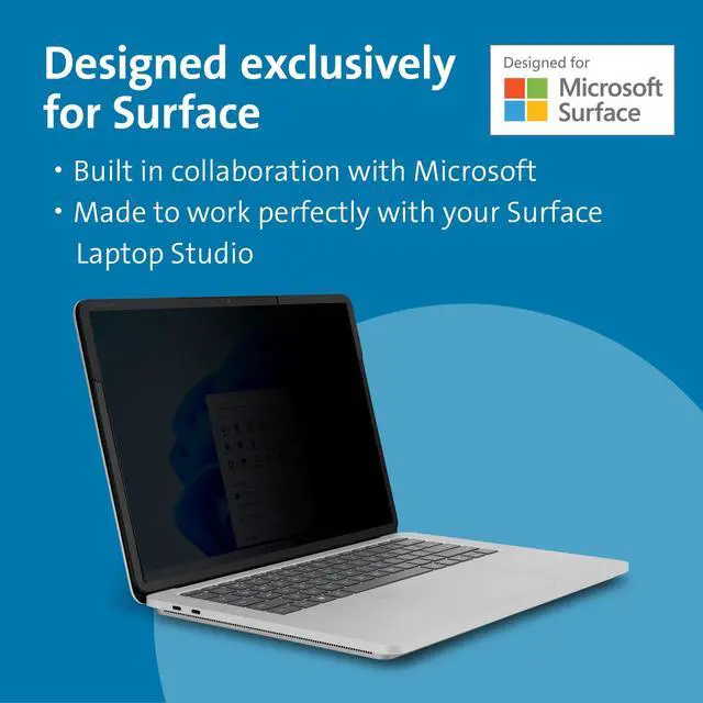 Alt view image 11 of 16 - kensington magpro elite magnetic privacy screen for surface laptop studio (k51701ww)