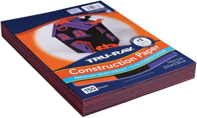 Alt view image 4 of 6 - Tru-Ray Construction Paper 70 lb Text Weight 9 x 12 Assorted Halloween Colors 150/Pack P6688