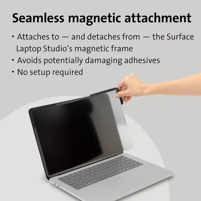 Alt view image 12 of 16 - kensington magpro elite magnetic privacy screen for surface laptop studio (k51701ww)