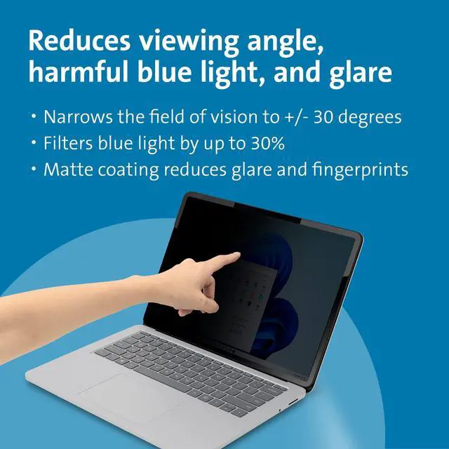 Alt view image 13 of 16 - kensington magpro elite magnetic privacy screen for surface laptop studio (k51701ww)