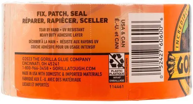 Alt view image 15 of 15 - Gorilla 1.88 In. x 18 Yd. Crystal Clear Duct Tape, Clear 6060002