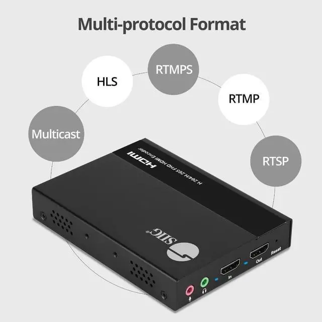 Alt view image 7 of 7 - SIIG 1080p HDMI Video H.264 H.265 IPTV Encoder with Loopout CEH27511S1