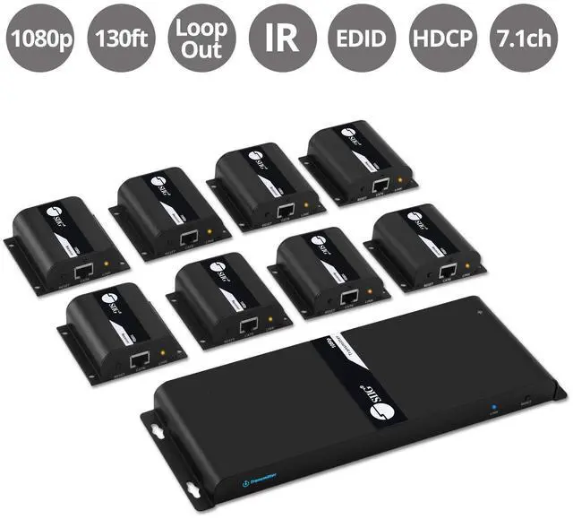 Alt view image 15 of 20 - Siig 8-Port Hdmi Splitter Over Cat6 Extender With Ir - 40M