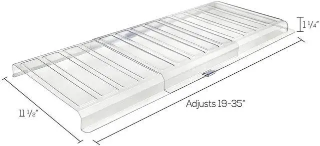Alt view image 3 of 7 - Deflecto Under Furniture Air Deflector 11 x 20 x 1.25 Clear UFAD