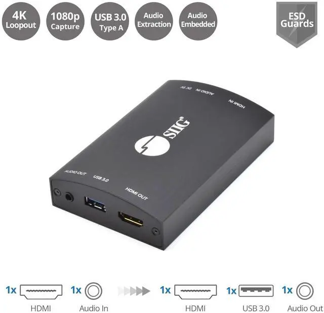 Alt view image 12 of 17 - Siig Usb 3.0 Hdmi Video Capture Device With 4K Loopout