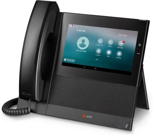 Alt view image 3 of 3 - Poly CCX 600 IP Phone Corded/Cordless Bluetooth Wi-Fi Desktop Black 82Z85AA