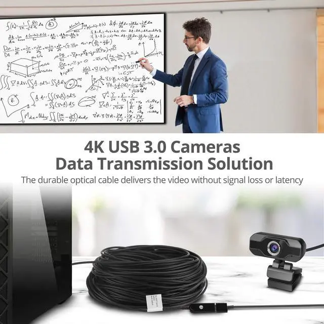 Alt view image 18 of 20 - SIIG USB 3.0 AOC Male to Female Active Cable 50M CBUS0V11S1