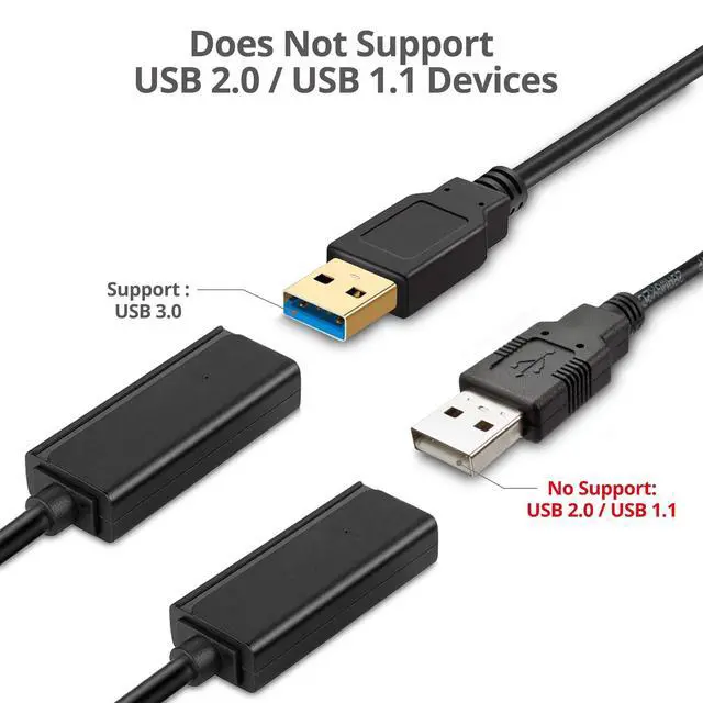Alt view image 6 of 20 - SIIG USB 3.0 AOC Male to Female Active Cable 50M CBUS0V11S1
