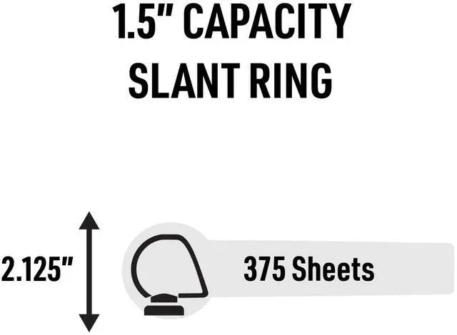Alt view image 10 of 14 - Avery Industrial Magnetic Hanging Binder Rings, 3 Ring Binder, 1.5" Slant Rings, Holds 375 Sheets (77715)
