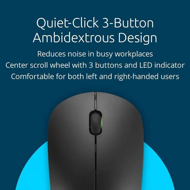 Alt view image 12 of 13 - Kensington MY230 EQ Rechargeable Mouse - Wireless - Midsize - Mid Size Mouse - Wireless - Bluetooth/Radio Frequency - 2.40 GHz - Rechargeable - USB Type A - Scroll Wheel - 3 Button(s) - Symmetrical