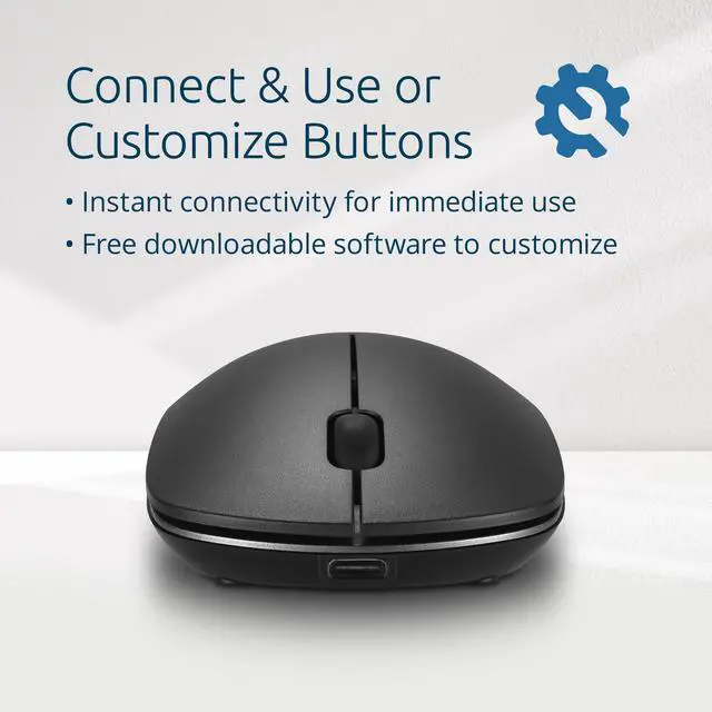 Alt view image 13 of 13 - Kensington MY230 EQ Rechargeable Mouse - Wireless - Midsize - Mid Size Mouse - Wireless - Bluetooth/Radio Frequency - 2.40 GHz - Rechargeable - USB Type A - Scroll Wheel - 3 Button(s) - Symmetrical