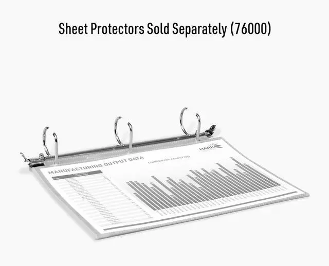 Alt view image 14 of 14 - Avery Industrial Magnetic Hanging Binder Rings, 3 Ring Binder, 1.5" Slant Rings, Holds 375 Sheets (77715)
