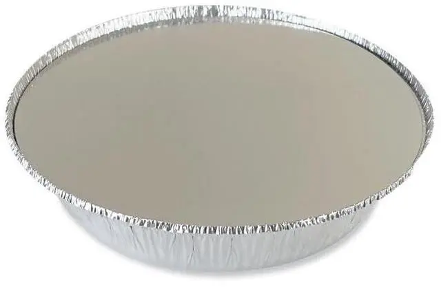 Alt view image 5 of 5 - Round Aluminum To-Go Containers with Lid 48 oz 9" Diameter x 1.66" h Silver 200/Carton BWKROUND9COMBO