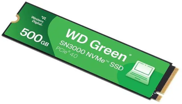 Alt view image 8 of 11 - WD Green SN3000 WDS500G4G0E-00CPS0 500 GB Solid State Drive - M.2 2280 Internal - PCI Express NVMe (PCI Express NVMe 4.0 x4) - Notebook, Desktop PC, Computer Device Supported - 100 TB TBW