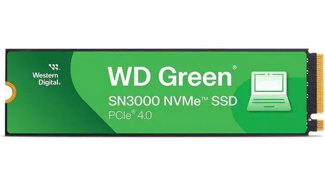 Alt view image 7 of 11 - WD Green SN3000 WDS500G4G0E-00CPS0 500 GB Solid State Drive - M.2 2280 Internal - PCI Express NVMe (PCI Express NVMe 4.0 x4) - Notebook, Desktop PC, Computer Device Supported - 100 TB TBW