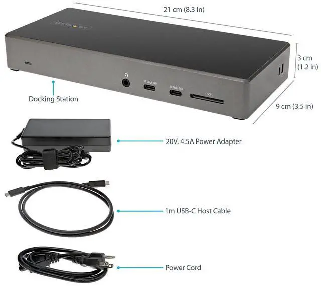 Alt view image 5 of 9 - USB-C DOCKING STATION 10GBPS - DUAL OR TRIPLE MONITOR MST USB C DOCK 4K 60HZ (2X