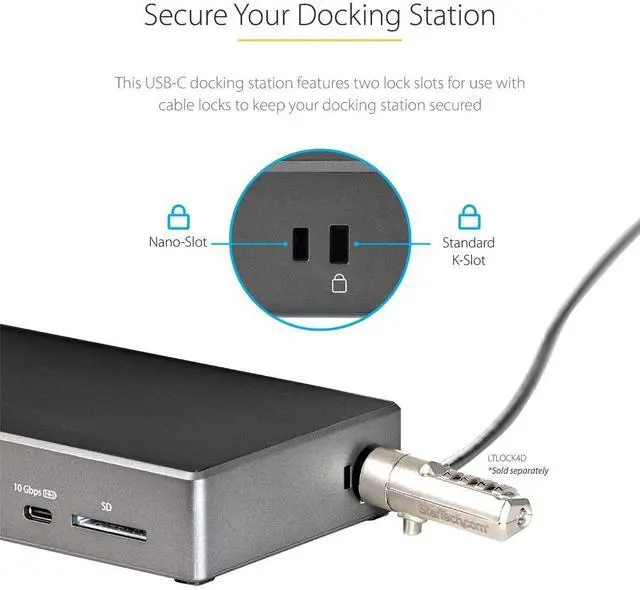Alt view image 8 of 9 - USB-C DOCKING STATION 10GBPS - DUAL OR TRIPLE MONITOR MST USB C DOCK 4K 60HZ (2X
