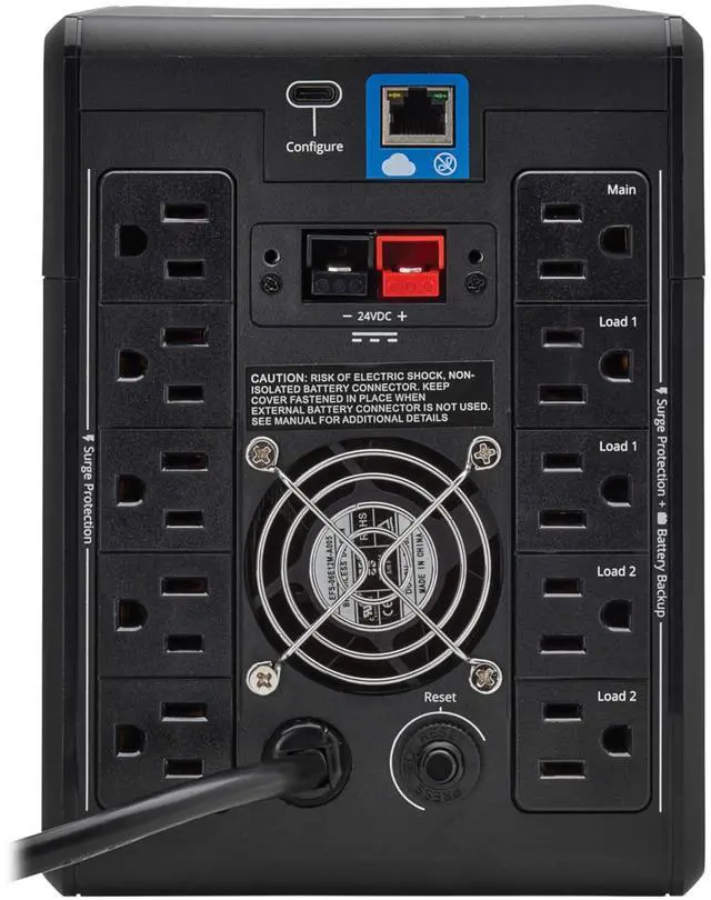 Alt view image 14 of 15 - Tripp Lite series 1440VA 1000W 120V Line-Interactive Cloud-Connected UPS