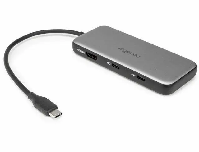 Alt view image 9 of 9 - Rocstor Type-C to HDMI/USB-A 10GX2/Type-C 10G data/SD/TF/PD Charging with DP1.4 Alt mode - for Desktop PC/Notebook/Tablet/Smartphone/Monitor/Memory Card Reader - Charging Capability - Memory Card Read
