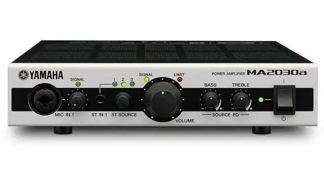 Main image of Yamaha Mixer AMP With 3 Stereo Inputs and 2 Microphone Inputs MA2030A