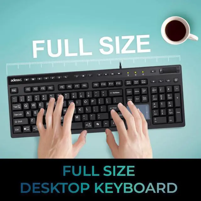 Alt view image 4 of 7 - Adesso Multi-Channel Touchpad Keyboard for Windows/Mac/Android OS