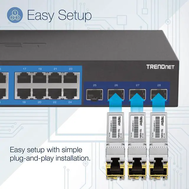 Alt view image 10 of 15 - TRENDnet TEG-10GBRJ, 10G RJ-45 Copper SFP+ Module