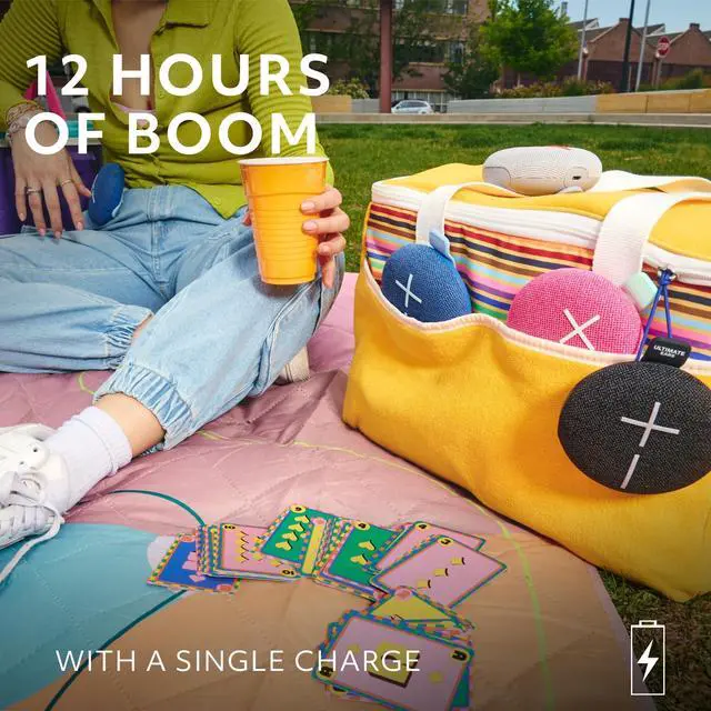 Alt view image 9 of 14 - Ultimate Ears MINIROLL Ultra-Portable Waterproof Bluetooth Speaker, Big Bass, IP67 Dustproof, 131 ft (40 m) Range - Calming Pink