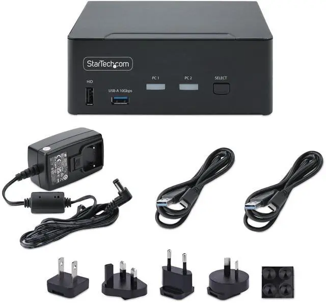 Alt view image 2 of 7 - StarTech 2-Port Dual-Monitor DisplayPort KVM Switch P2CDD143-KVM-SWITCH