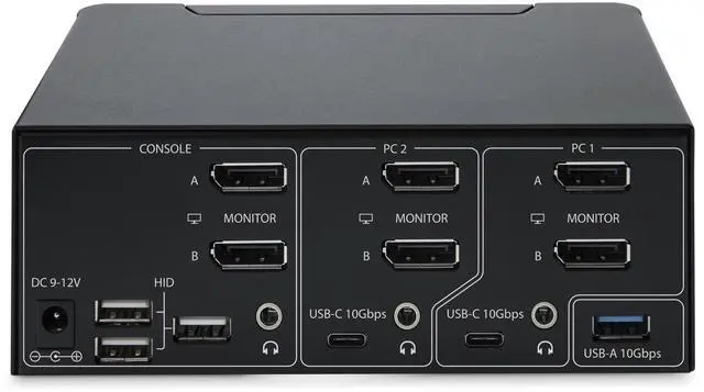 Alt view image 6 of 7 - StarTech 2-Port Dual-Monitor DisplayPort KVM Switch P2CDD143-KVM-SWITCH