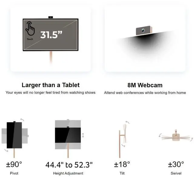 Alt view image 4 of 8 - Acer AOpen 32S1UPRO 4K UHD LED Monitor - 16:9 - Gold 31.5" Viewable - Vertical Alignment (VA) - LED Backlight - 3840 x 2160 - 16.7 Million Colors - 350 Nit - 21 ms - Speakers - HDMI