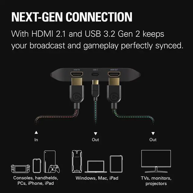 Alt view image 7 of 10 - Elgato 4K X External game  Capture Card