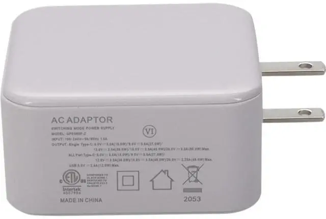Alt view image 3 of 8 - AddOn Wall Plug to USB 3.1 Type C or NEMA 1-15P, White USAC2USB60WW