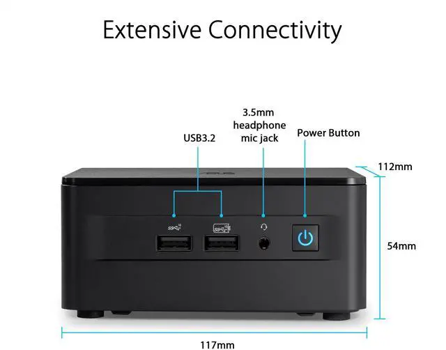 Alt view image 13 of 17 - Asus NUC 13 Pro Slim Full System Mini PC - 16GB RAM - 512GB SSD - Win 11 Pro  RNUC13ANKI7068CUI