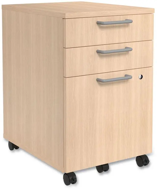 Main image of Union & Scale Essentials 3-Drawer Mobile Vertical File Cabinet, Natural