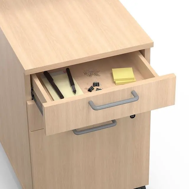 Alt view image 5 of 6 - Union & Scale Essentials 3-Drawer Mobile Vertical File Cabinet, Natural