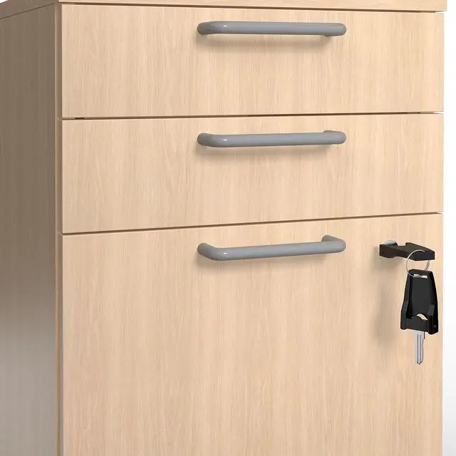 Alt view image 6 of 6 - Union & Scale Essentials 3-Drawer Mobile Vertical File Cabinet, Natural