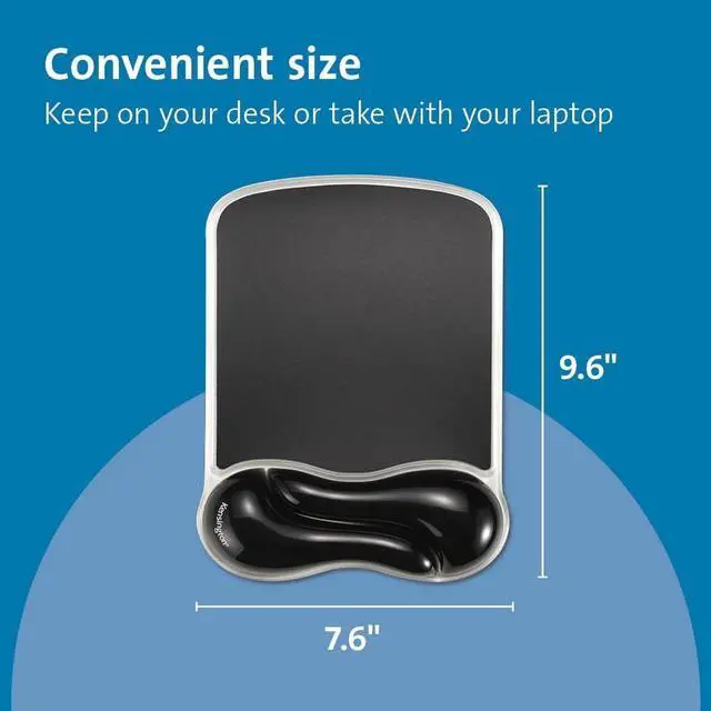 Alt view image 3 of 8 - Kensington Duo Gel Wave Mouse Pad & Wrist Rest Black K62413WW