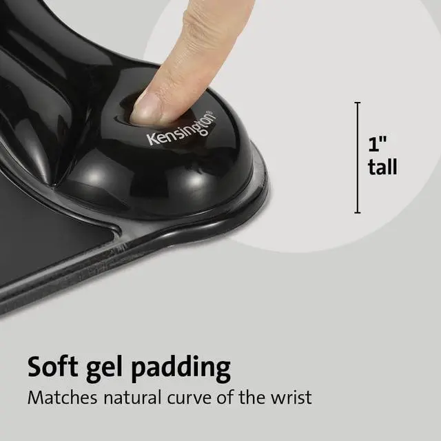 Alt view image 4 of 8 - Kensington Duo Gel Wave Mouse Pad & Wrist Rest Black K62413WW