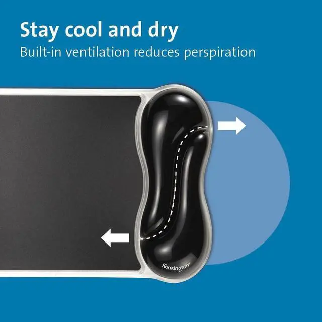 Alt view image 5 of 8 - Kensington Duo Gel Wave Mouse Pad & Wrist Rest Black K62413WW