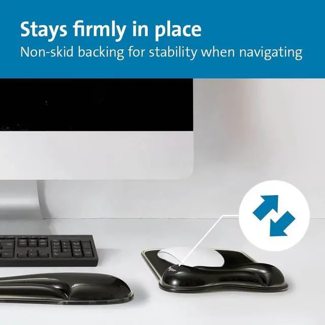 Alt view image 7 of 8 - Kensington Duo Gel Wave Mouse Pad & Wrist Rest Black K62413WW