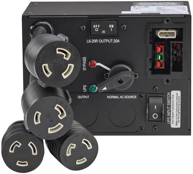Alt view image 14 of 15 - Eaton Tripp Lite Series 5000VA & 6000VA UPS Battery Backup, 208V, 120V Stepdown Transformer & Maintenance Bypass Switch Accessory Options, AVR, Network Card, Extended Run (SU5-6KVA Series)
