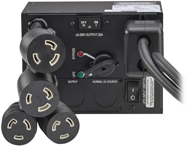Alt view image 15 of 15 - Eaton Tripp Lite Series 5000VA & 6000VA UPS Battery Backup, 208V, 120V Stepdown Transformer & Maintenance Bypass Switch Accessory Options, AVR, Network Card, Extended Run (SU5-6KVA Series)