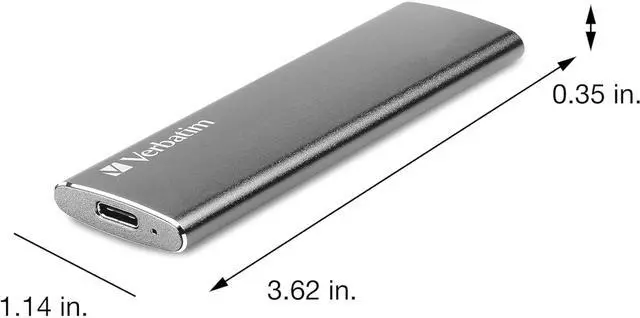 Alt view image 9 of 13 - Verbatim Vx500 2TB USB 3.2 External Solid-State Drive (47454)