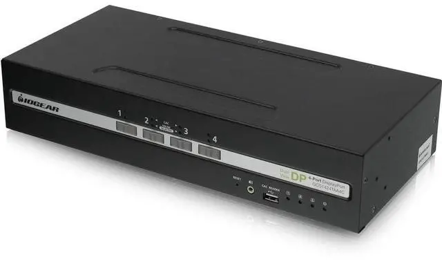 Alt view image 5 of 5 - IOGEAR 4-Port Dual View DisplayPort Secure KVM Switch w/Audio and CAC Support